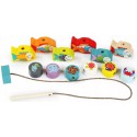 CUBIKA Drewniane Klocki do Nawlekania Rybki 3+