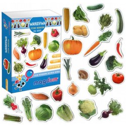 Magnesy na lodówkę Zestaw edukacyjny Warzywa 25 elementów