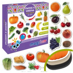 Zestaw magnesów dla dzieci Owoce i Warzywa 50 elementów