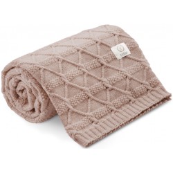 Kocyk z wełny YOSOY 100% Merino Wool ARAN cocoa milk