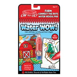 Melissa&Doug Water Wow! Wodna Kolorowanka Wielokrotnego Użytku - Połącz kropki Farma