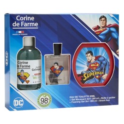 Zestaw toaletowy SUPERMAN z wodą toaletową, żelem pod prysznic i śniadaniówką