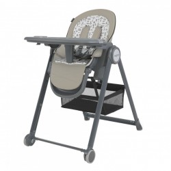 Espiro penne – krzesełko do karmienia na kółkach warm gray