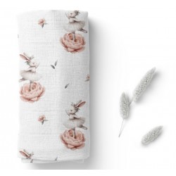 BOCIOLAND Pieluszka bambusowa 40x40 KRÓLICZKI