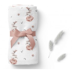 BOCIOLAND Pieluszka bambusowa 75x75 KRÓLICZKI