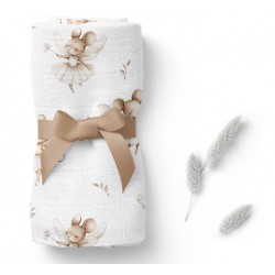 BOCIOLAND Pieluszka bambusowa 110x110 MYSZKI