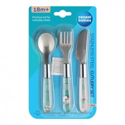 Canpol Zestaw sztućców ze stali nierdzewnej EXOTIC ANIMALS