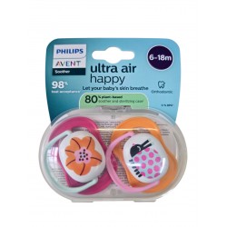 AVENT Smoczek Uspokajający 6-18 Ultra Air Happy 080/27