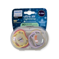AVENT Smoczek uspokajający ULTRA AIR 0-6m 376/25 Nighttime
