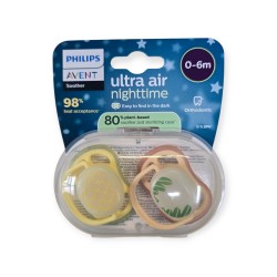 AVENT Smoczek uspokajający ULTRA AIR 0-6m 376/27 Nighttime