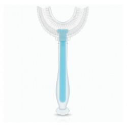 BOCIOLAND Silikonowa szczoteczka w kształcie U niebieska