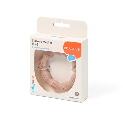 Babyono Gryzak silikonowy RING beżowy