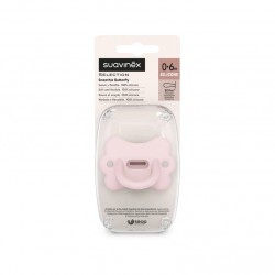 SUAVINEX Smoczek fizjologiczny SX Pro 0–6 m motylek – różowy Colour Essence