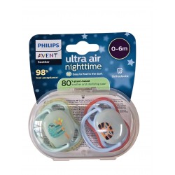 PHILIPS AVENT Smoczek uspokajający ULTRA AIR 0-6m 376/24 Nighttime