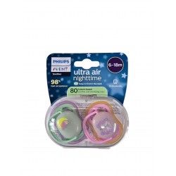 AVENT Smoczek uspokajający ULTRA AIR 6-18m. 376/29 Nighttime