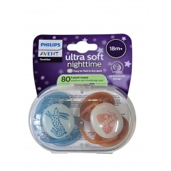 AVENT Smoczek uspokajający ULTRA SOFT 18m+ night 094/06