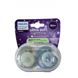 AVENT Smoczek uspokajający ULTRA SOFT 18m+ night 094/05