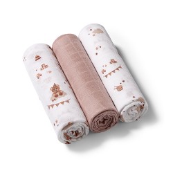 BABYONO Pieluszki Muślinowe Super Miękkie Brązowe 3szt 348/18