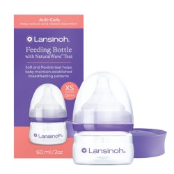 LANSINOH Butelka do karmienia o bardzo wolnym przepływie Natural Wave 60ml.