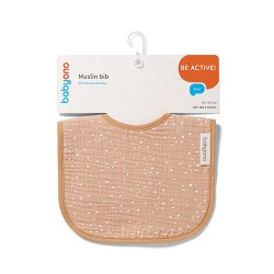 BABYONO Śliniak muślinowy, brązowy