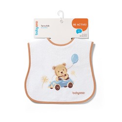 BABYONO Śliniak frotte, beżowy Miś