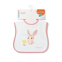BABYONO Śliniak frotte, różowy Królik