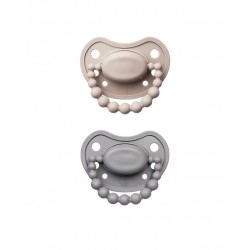 LUU KIDS Zestaw smoczków Sand Storm i Lovely Gray 6m+