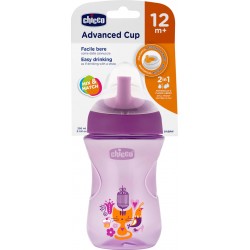 CHICCO Kubek niekapek z ustnikiem w kształcie słomki 12m.+ GIRL