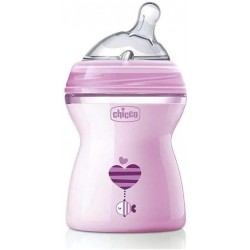 CHICCO Butelka antykolkowa NaturalFeeling  250ml. PINK