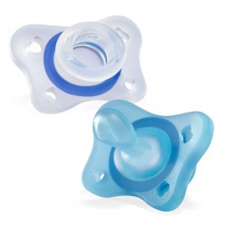 CHICCO Smoczek silikonowy MINI SOFT 2szt. 2-6m BOY