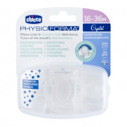 CHICCO Smoczek silikonowy PhysioForma CRYSTAL 16-36M. 2 szt.