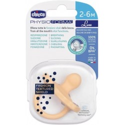 CHICCO Smoczek PhysioForma Luxe 2-6m.pomarańczowy 1szt.
