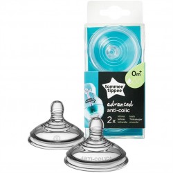 TOMMEE TIPPEE Smoczek silikonowy 0+ 2szt. ADVANCED antykolkowy