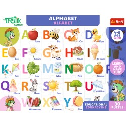 TREFL PUZZLE Edukacyjne 30el. Alfabet