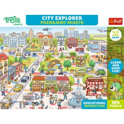 TREFL PUZZLE Edukacyjne 104 el. Poznajemy miasto