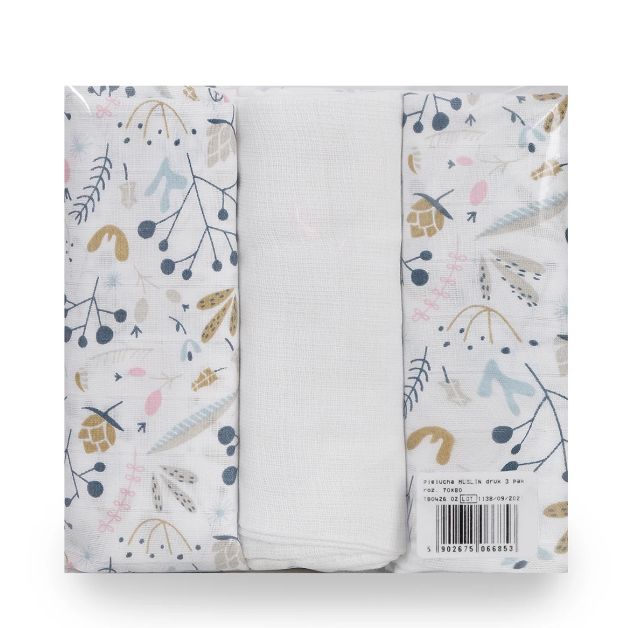 BabyMatex  Pieluszki Muślinowe 3 szt. ŁĄKA